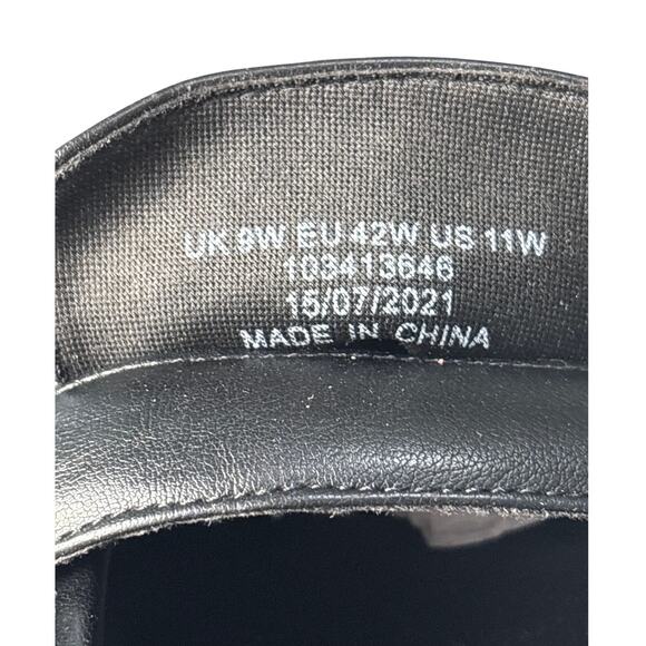 ASOS DESIGN Wide Fit Movable Padded Chunky Loafers in Black Size 11W - Picture 9 of 10